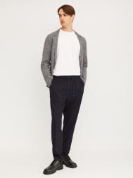 Брюки силуэта Tapered с поясом на резинке и стрелками ZOLLA