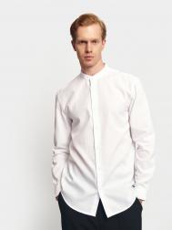 Офисная рубашка с воротником-стойкой и длинным рукавом ZOLLA