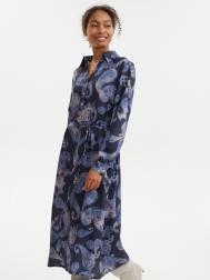 Платье миди с принтом и длинным рукавом ZOLLA