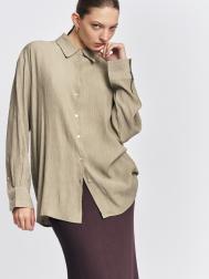 Рубашка из фактурной ткани с длинным рукавом ZOLLA