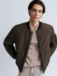 Утеплённая куртка-бомбер с воротником-стойкой ZOLLA