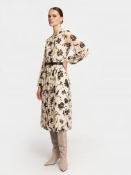 Платье миди с плиссировкой и ремнём ZOLLA