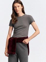 Футболка из хлопка однотонная ZOLLA