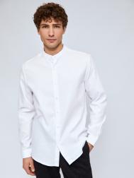 Офисная рубашка с воротником-стойкой и длинным рукавом ZOLLA