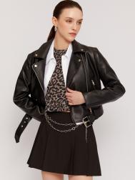 Короткая куртка-косуха из экокожи на молнии ZOLLA