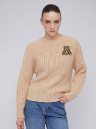 Вязаный джемпер с декоративной нашивкой ZOLLA