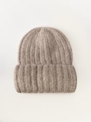 Вязаная шапка-бини с шерстью ZOLLA