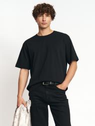 Однотонная базовая футболка из хлопка ZOLLA