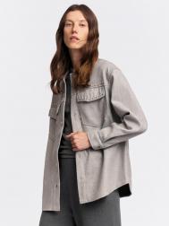 Куртка-рубашка на кнопках с заклёпками ZOLLA