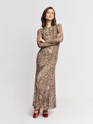 Платье макси из сетки с принтом ZOLLA