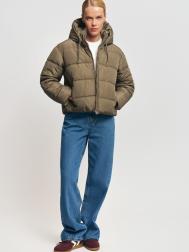 Короткая стёганая куртка с капюшоном ZOLLA