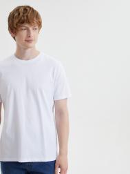 Однотонная базовая футболка из хлопка ZOLLA