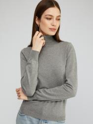 Свитер-водолазка из тонкого вязаного трикотажа с длинным рукавом ZOLLA