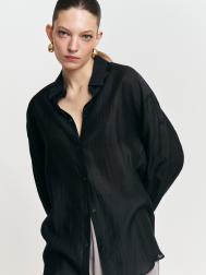 Свободная полупрозрачная рубашка оверсайз ZOLLA