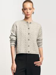 Вязаный короткий кардиган на пуговицах ZOLLA
