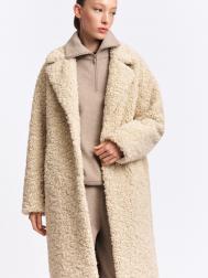 Длинное пальто-шуба из экомеха ZOLLA