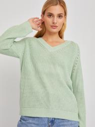 Вязанный пуловер из акрила с люрексом ZOLLA
