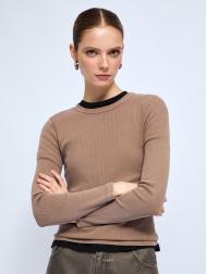 Трикотажный лонгслив из хлопка ZOLLA