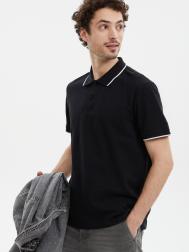 Футболка поло из хлопка однотонная ZOLLA