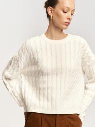 Вязаный джемпер с узором косы ZOLLA