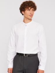 Офисная рубашка с воротником-стойкой и длинным рукавом ZOLLA