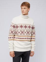 Вязаный свитер с горлом и скандинавским узором ZOLLA