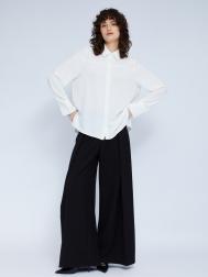 Брюки широкого прямого силуэта с защипами ZOLLA