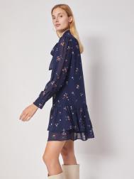 Шифоновое платье мини с бантом ZOLLA