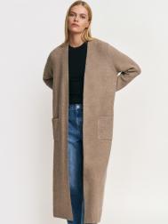 Длинный вязаный кардиган без застёжки ZOLLA