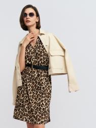 Короткое платье-туника с леопардовым принтом ZOLLA