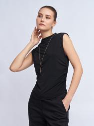 Трикотажный топ с горлом без рукавов ZOLLA