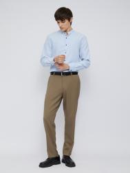 Офисная рубашка с воротником-стойкой и длинным рукавом ZOLLA