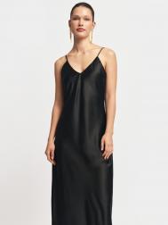 Атласное платье-комбинация миди на бретельках ZOLLA