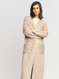 Длинный меховой кардиган без застёжки ZOLLA