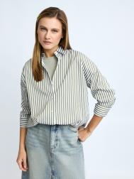Рубашка оверсайз силуэта с узором в полоску ZOLLA