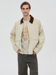 Куртка оверсайз из хлопка с воротником ZOLLA