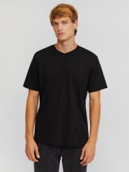 Футболка из хлопка с треугольным вырезом ZOLLA