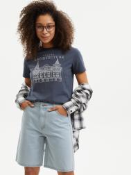 Футболка из хлопка с принтом ZOLLA