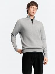 Тонкий трикотажный свитер с горлом на молнии ZOLLA