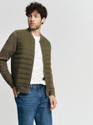 Утеплённая трикотажная толстовка-бомбер на молнии ZOLLA