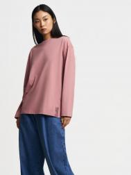 Трикотажный оверсайз лонгслив из хлопка ZOLLA