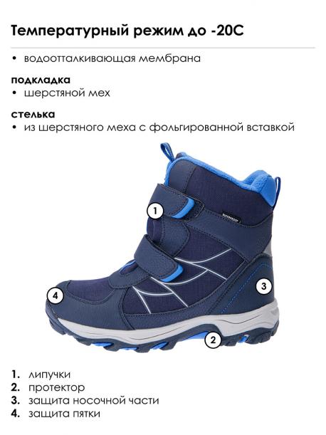 Зимние мембранные ботинки для мальчика PlayToday Tween