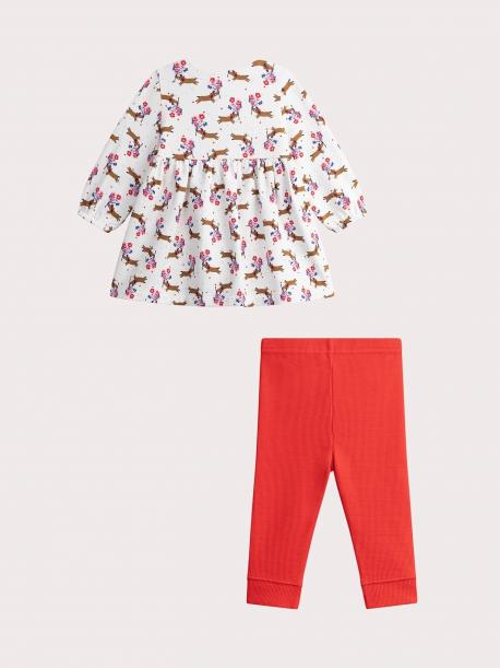 Комплект (платье+леггинсы) для малышки 