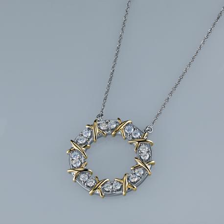 Колье из комбинированного золота э4812кл06164900 ЭПЛ Даймонд