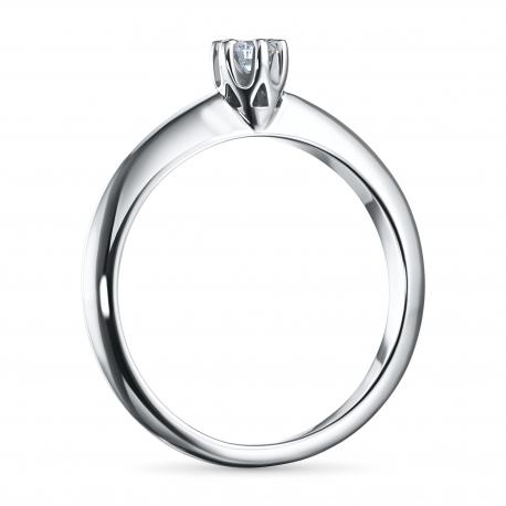 Классическое кольцо из белого золота с бриллиантом э4001кц10151400 ЭПЛ Даймонд