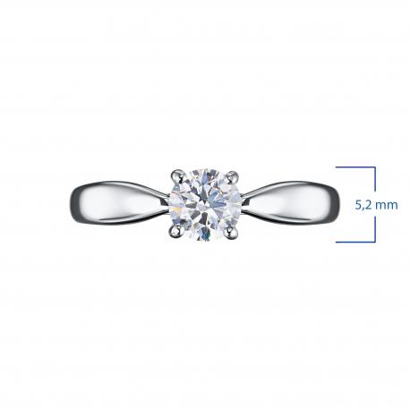 Классическое кольцо из белого золота э4712кц09210853 ЭПЛ Даймонд