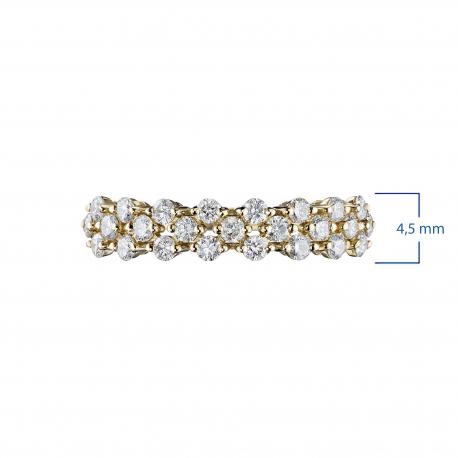 Классическое кольцо из желтого золота с бриллиантами э0301кц08160900 ЭПЛ Даймонд