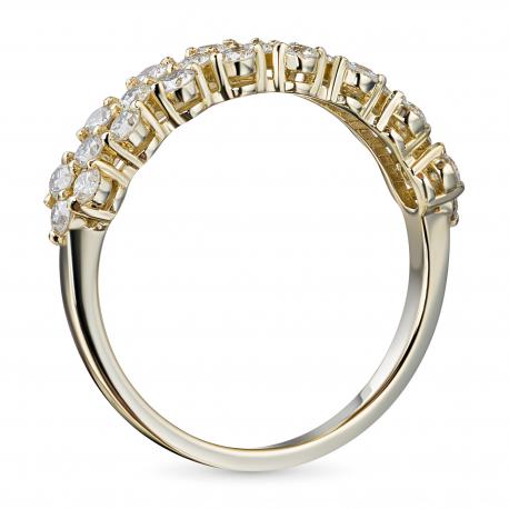 Классическое кольцо из желтого золота с бриллиантами э0301кц08160900 ЭПЛ Даймонд