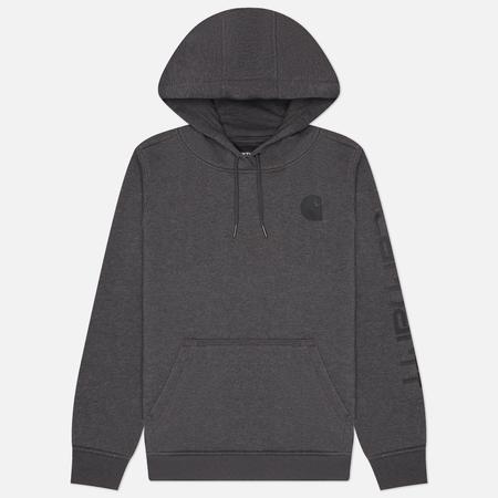 Женская толстовка  Relaxed Fit Midweight Logo Sleeve Graphic Hoodie, цвет серый, размер XS CARHARTT