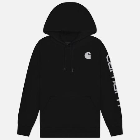 Женская толстовка  Relaxed Fit Midweight Logo Sleeve Graphic Hoodie, цвет чёрный, размер L CARHARTT